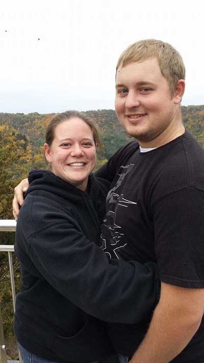 Megan and Zach Outdoor Overlook in Fall