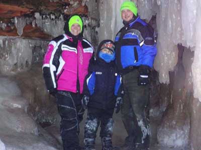 Megan, Trevor & Zach at Ice Caves